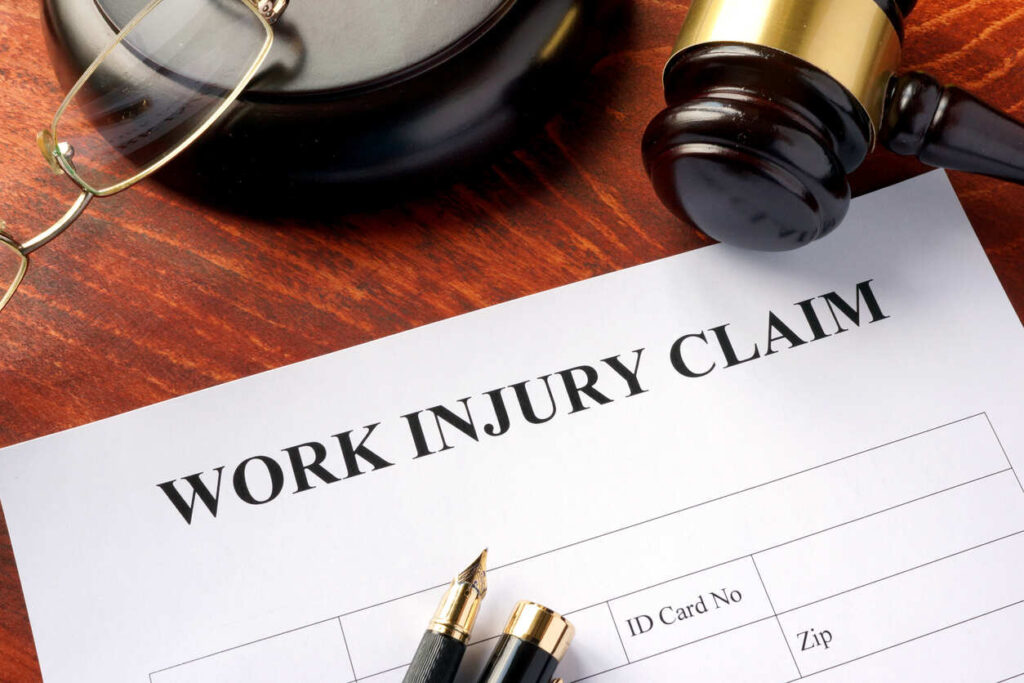 Gavel and work injury claim form