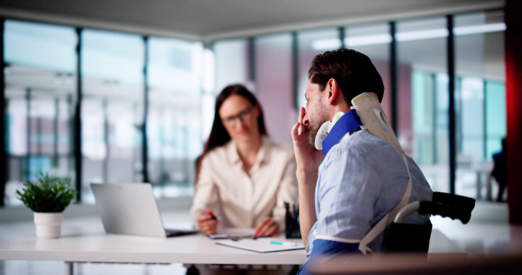 Greenville Personal Injury Lawyer Meeting With Injured Client